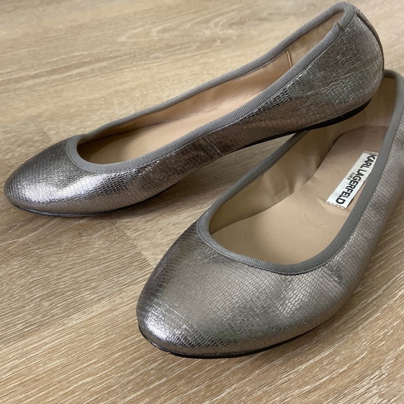 Karl Lagerfeld Shoes - Karl Lagerfeld Paris Silver Leroux Ballet Flats